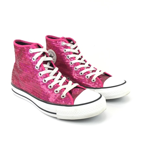 pink sequin converse womens